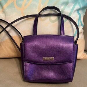 Kate Spade NY Metallic Purple Crossbody Purse